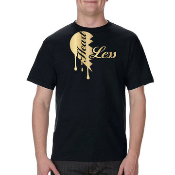 Heartless T-Shirt - Black & Gold