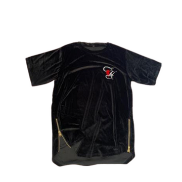 Heartless Velvet T-Shirt - Black