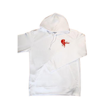 Heartless Hoodie - White & Red