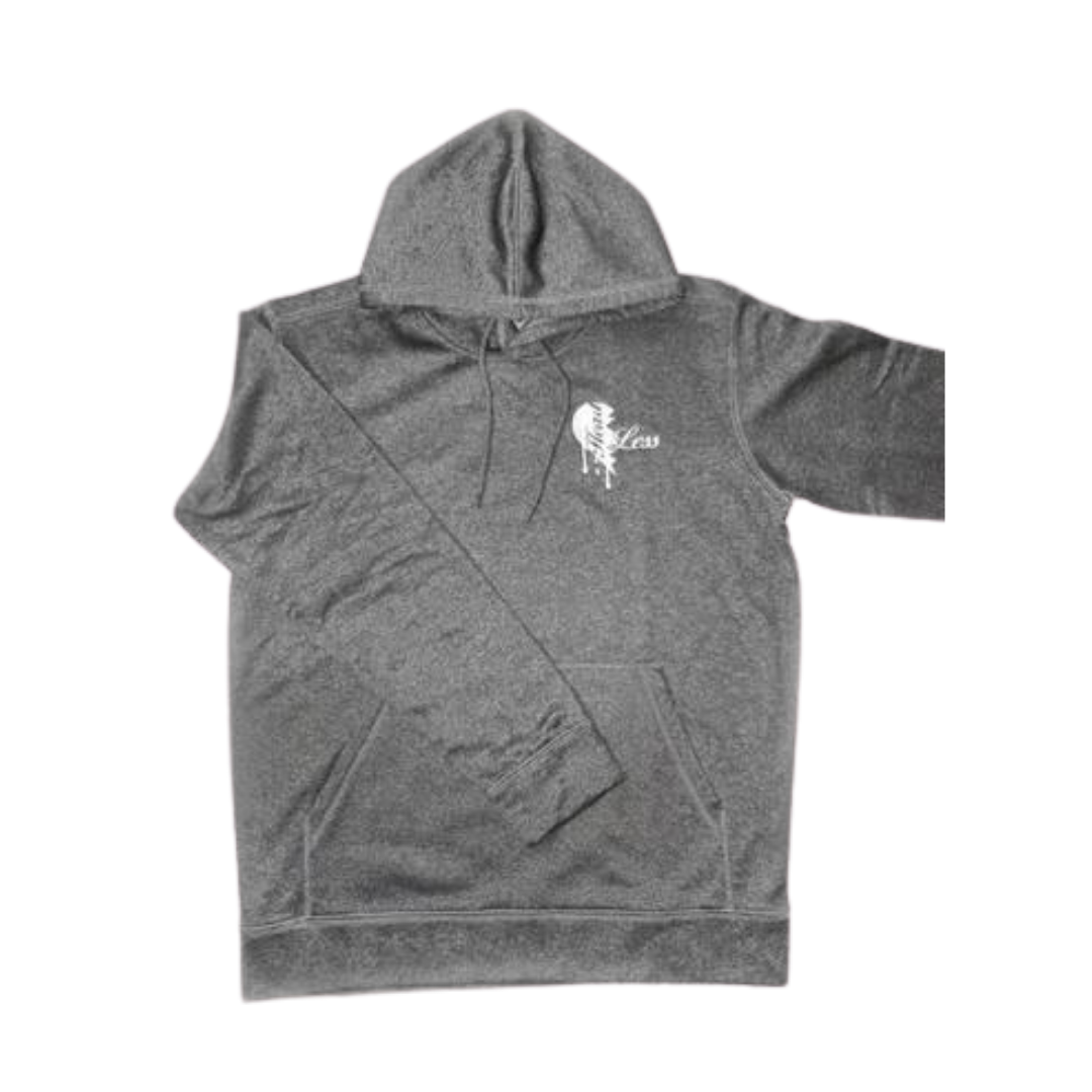 Heartless Hoodie - Grey & White
