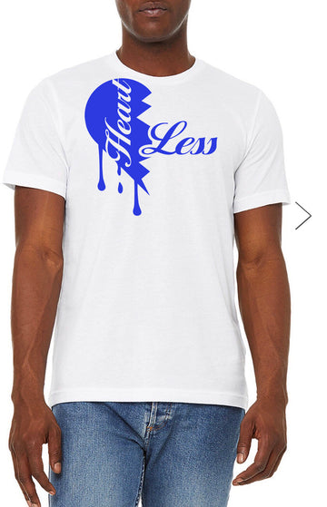 Heartless T-Shirt - White & Blue