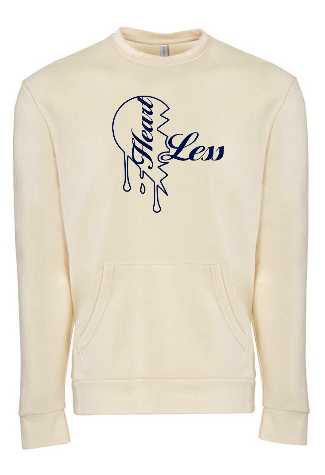 Heartless Crewneck - Beige & Blue Navy
