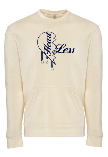 Heartless Crewneck - Beige & Blue Navy