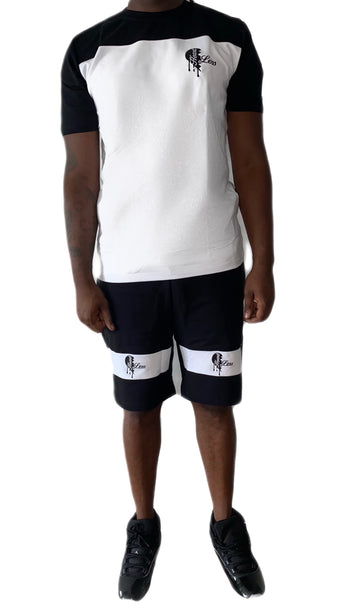 Heartless short set white & black