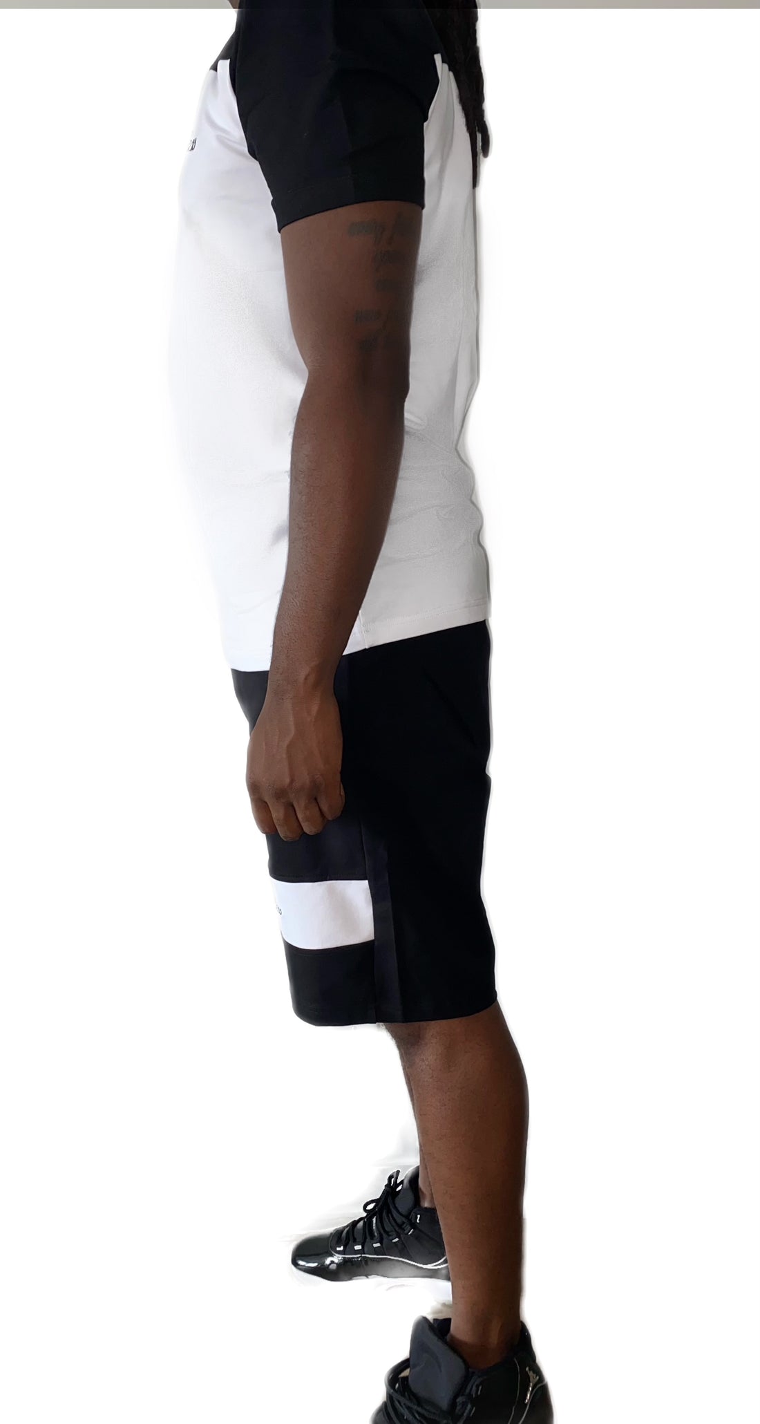 Heartless short set white & black