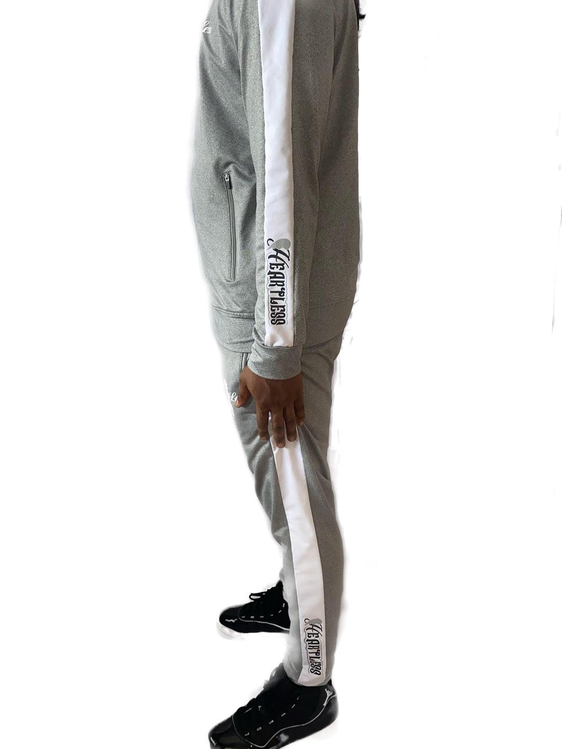 Heartless tracksuit grey & white