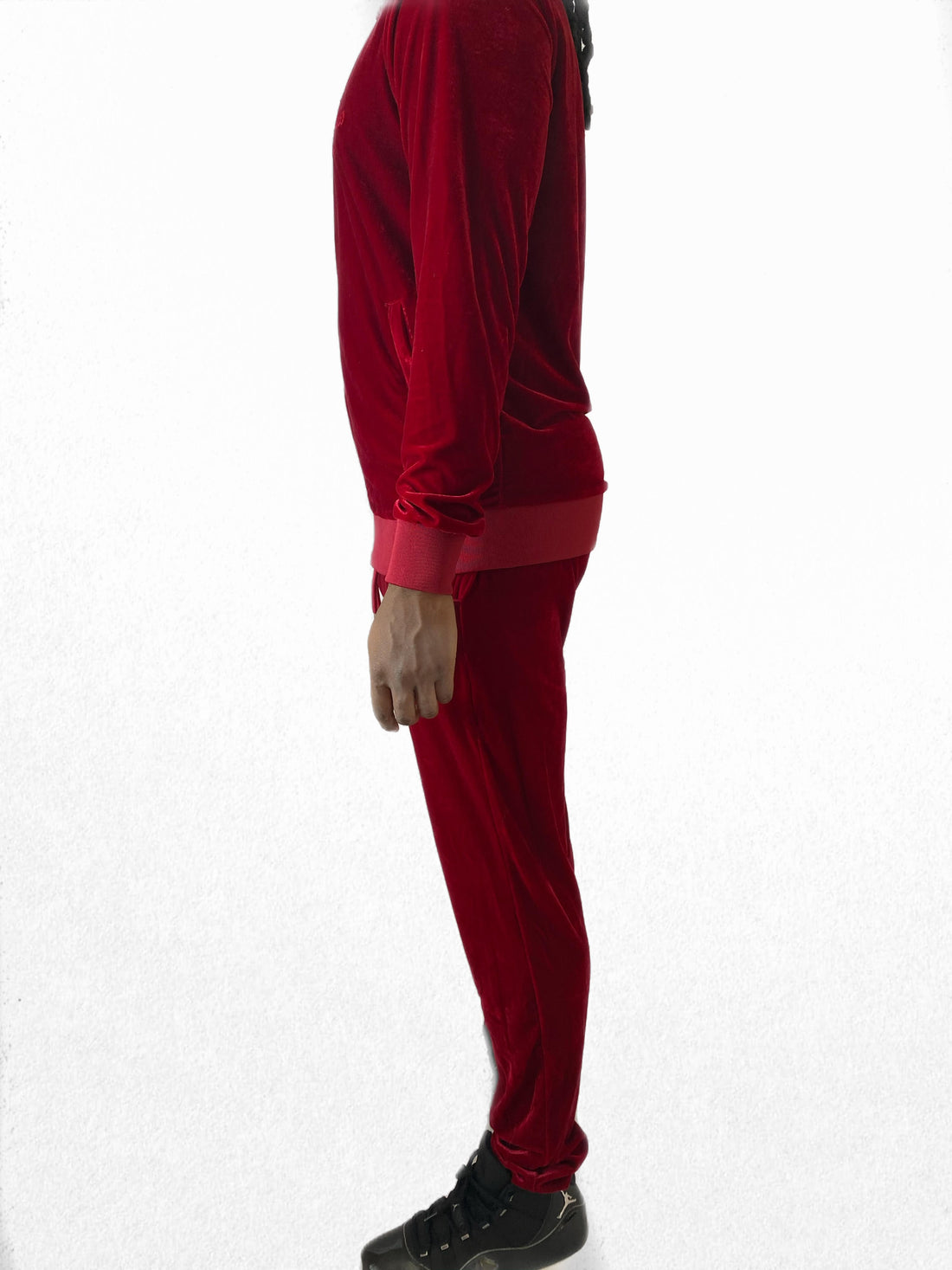 Heartless red wine velvet tracksuit